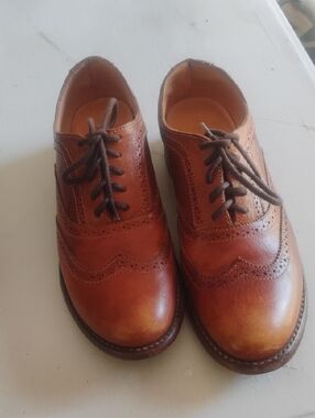 Bed Stu Men's Cognac Tan Brogue Derby Oxfords